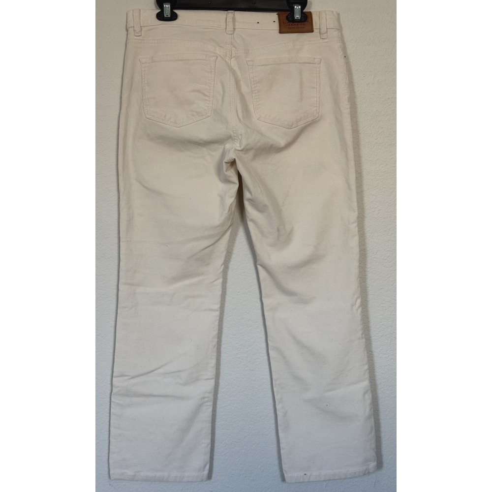 LRL Lauren Jeans Co Corduroy Pants Womens Size 10‎ Ivory Cream Classic Straight - Picture 4 of 16